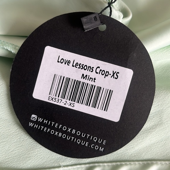 WHITE FOX MINT RHINESTONE SCARF TOP - Picture 5 of 5